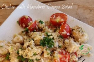 photo of chicken with macadamia quinoa salad, siobhan mundy ,#filledtooverflowing